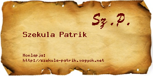 Szekula Patrik névjegykártya